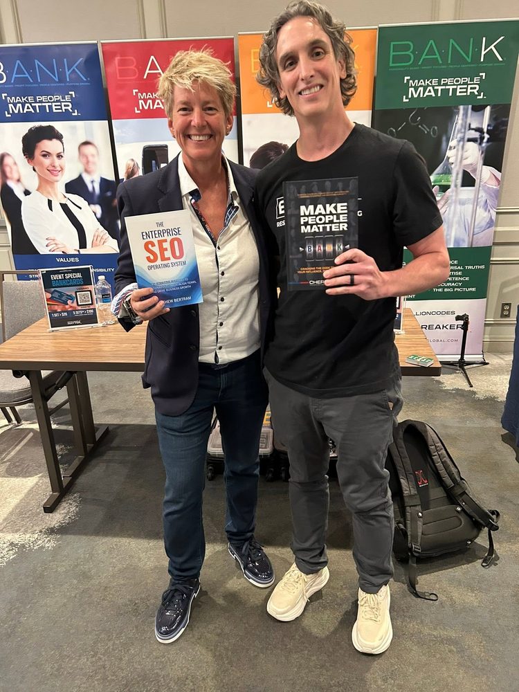 Matthew Bertram with Cheri Tree, creator of B.A.N.K.